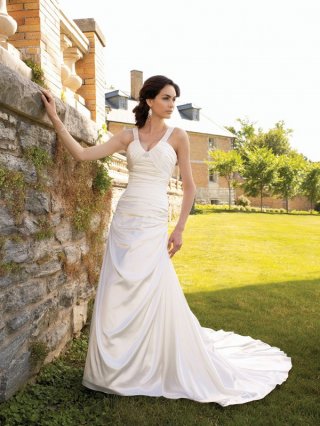 New Arrival Floor Length A Line Spaghetti Straps Zipper With Ruffles Wedding Dresses