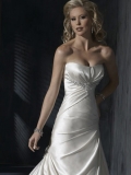 New Arrival Floor Length A-Line Sweetheart Low Back Sweep Train With Sequins,Bandage Wedding Dresses WDresses00934