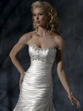 New Style Floor Length A-Line Sweetheart Low Back Sweep Train With Sequins,Bandage Wedding Dresses WDresses00936