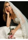Net and Soft Satin strapless banded sweep train Wedding Dresses (NS1156)