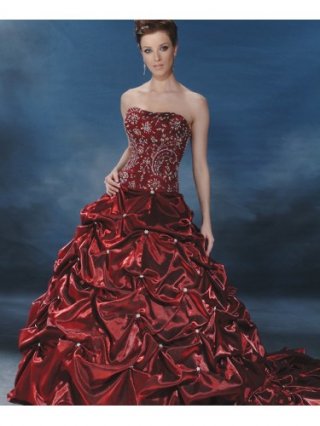 Organza Sweetheart Neckline Strapless Bodice Wedding Dress