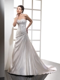 Outstanding Floor Length A-Line Sweetheart Low Back Sweep Train With Embroidery,Bandage Wedding Dresses WDresses00972