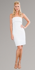 Strapless White Evening Dresses