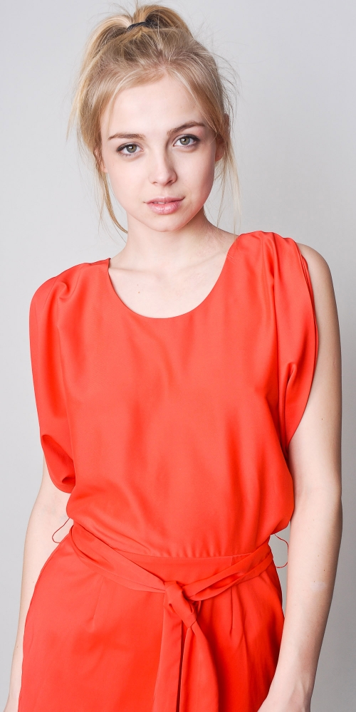 Open Back Coral Dresses