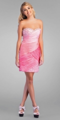 Short Peach Prom Dresses