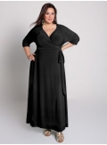 Celebration Wrap Dress in Black