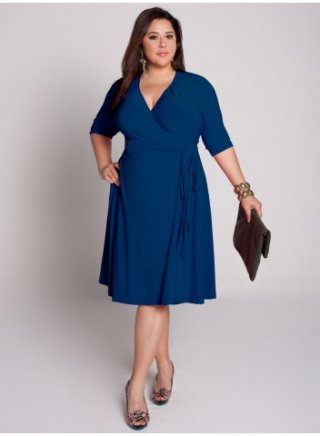 Summerland Wrap Dress in Deep Cobalt