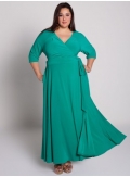 Celebration Wrap Dress in Jade