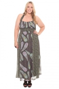 All-Over Paisley Ditsy Maxi Halter Dress