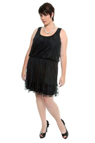 Black Lace Overlay Dress