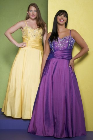 Taffeta Sweetheart Neckline with Floor Length A line Skirt Plus Size 2011 Prom Dresses