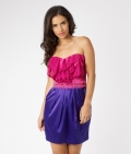 Lipsy Frill Front Strapless Dress