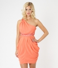 Lipsy Cutout Back One Shoulder Dress