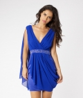 Lipsy One Shoulder Drape Sleeve Dress