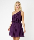 Lipsy One Shoulder Frill Front Dress