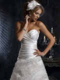 Retail Floor Length A-Line Sweetheart Low Back Sweep Train With Bandage Wedding Dresses WDresses00961