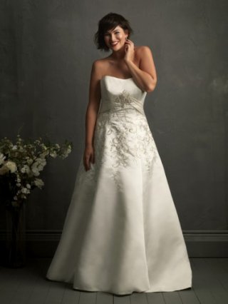 Satin Sweetheart Alternating Pleated Bodice Ball Gown Wedding Dress
