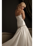 Satin Sweetheart corset shaped Bodice Ball Gown Wedding Dress