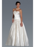 Satin Sweetheart corseted Bodice Ball Gown Wedding Dress