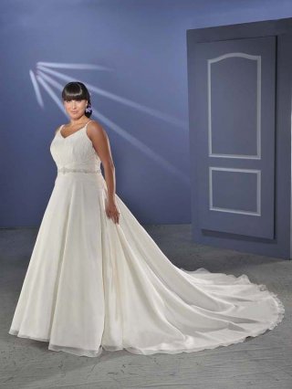 Simple Floor Length A Line Spaghetti Straps Zipper Sweep/Brush Train With Ruffles Wedding Dresses