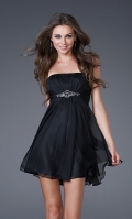 Short Black Strapless Dress
