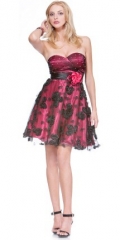 Short Fuchsia Sweetheart Prom Dress