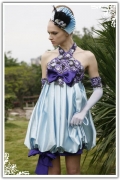 Satin Halter A Line Short Colorful 2011 New Ready-Made Prom Dress