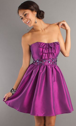 Magenta Short Homecoming Dress