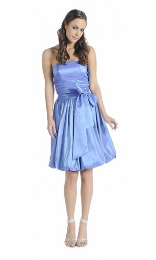 Strapless Bubble Skirt Dress