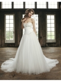 Strapless Sweetheart Beaded Bodice Ball Gown Wedding Dress