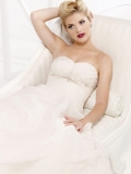 Stylish Floor Length A-Line Sweetheart Low Back Sweep Train With Beads,Bandage Wedding Dresses WDresses00840