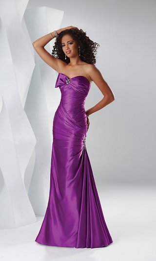 Strapless Dress with Bow by Flirt V173