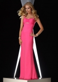 Chiffon Sweetheart Neckline with Empire Sheath Skirt with Straps 2011 Prom Dress
