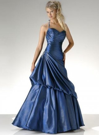 Taffeta Sweetheart Neckline with Halter kirt Classic prom dress