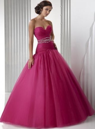 Tulle Sweetheart Strapless Neckline Prom Dress