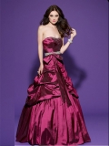 A-line Sweetheart Floor Length Taffeta Prom Dress