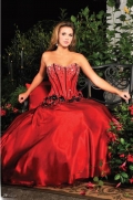A-line Sweetheart Floor Length Taffeta Prom Dress