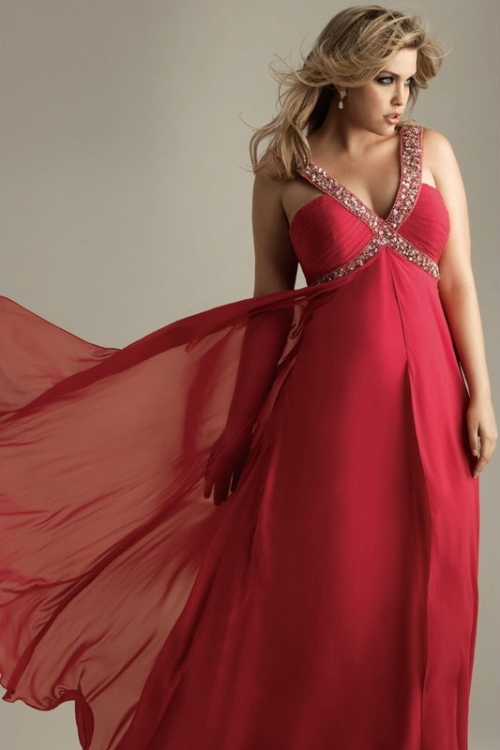 A-line Sweetheart Sweep Train Chiffon Prom Dress