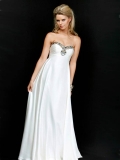 A-line Sweetheart Floor-length Satin Prom Dress