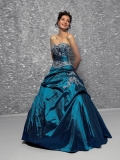 A-line Sweetheart Floor-length Taffeta Prom Dress