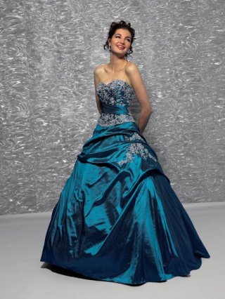 A-line Sweetheart Floor-length Taffeta Prom Dress