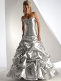A-line Sweetheart Floor-length Taffeta Prom Dress