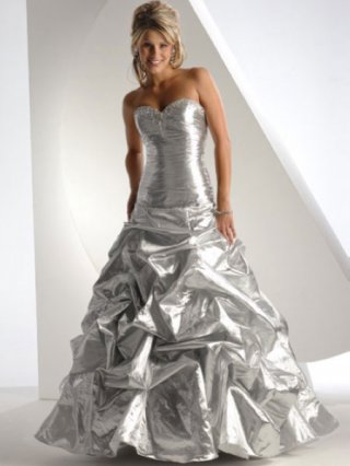 A-line Sweetheart Floor-length Taffeta Prom Dress