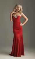 Night Moves Elegant Strapless Sweetheart Dress