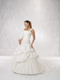 Taffeta One-shoulder Softly Curved Neckline Ball Gown Wedding Dress