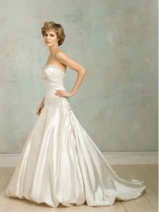 Taffeta Sweetheart Dropped waist Bodice Ball Gown Wedding Dress