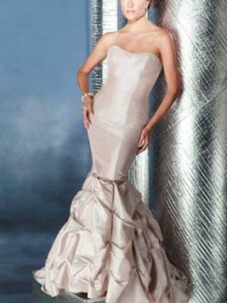 Mermaid Trumpet Sweetheart Beading Taffeta Wedding Dress