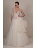 Tulle Ball Gown Sweetheart Neckline Rouched Bodice Wedding Dress