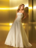 Tulle Softly Curved Neckline Embroidered Bodice Ball Gown Wedding Dress