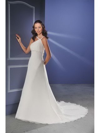 Unparalleled Floor Length A-Line Strap Sweep Train With Sequins Wedding Dresses WDresses01007